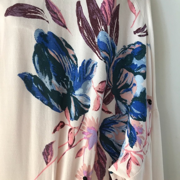 Free People High Neck Blush Floral Mini Dress 834 - Picture 3 of 8